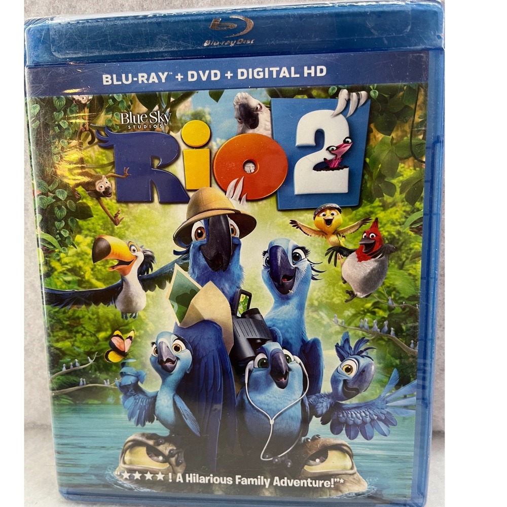 Blue Sky Studios Rio 2 Kids Blu-ray DVD Digital HD New Blue Family Adventure